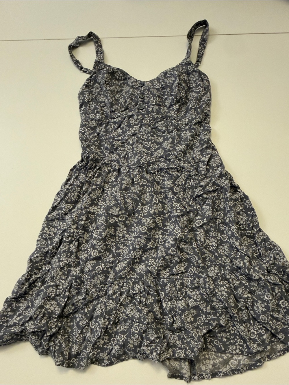 Hollister Blue/Grey Floral Sundress